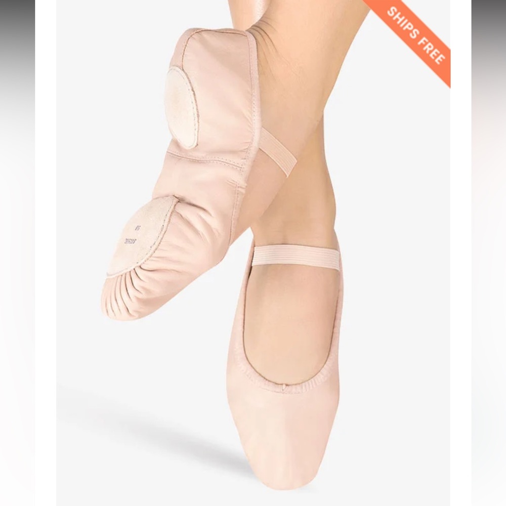 Bloch pink leather split sole ballet slippers 🩰 3.5D New in Pkg
